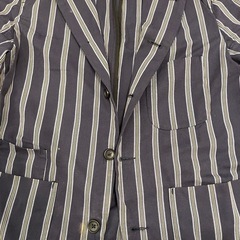 Engineered Garments ネイビー ストライプ カバーオール/テーラードジャケットの画像