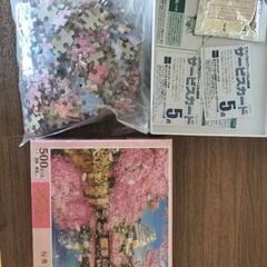 パズル　桜舞う姫路城　500の画像