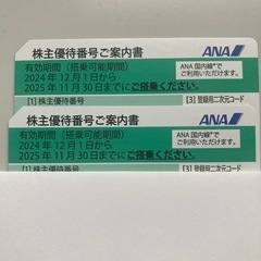 ANA株主優待2枚　那覇 浦添お届けします