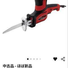 🔴新品？多機能🤩電気のこぎり　AC100V　用途いろいろ　各種刃4本付き　🔴取説つき▼開封済み。の画像