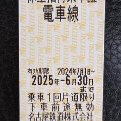 名鉄株主優待券