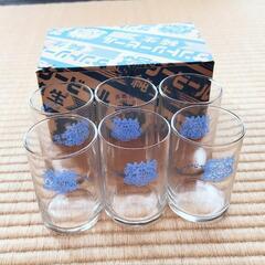 【昭和レトロ】サントリービール旧ロゴ入りグラス6個(未使用)