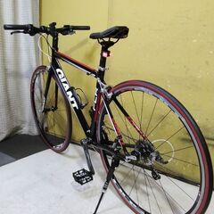 ★受付終了/14日配達予定★GIANT🇹🇼FCRフラットバーロード 16段変速 165cm～ 前後タイヤ🆕 極上車 配達可の画像