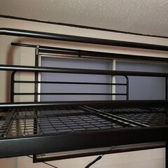 定価25000円 / ロフトベッド『Kallis カリス』 ブラック - ベッドフレームのみの画像