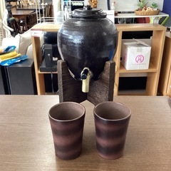 【未使用・新品】九谷焼銀彩 焼酎サーバー 木製土台付 高さ27.5㌢ 〇【未使用・新品】九谷焼銀彩 焼酎サーバー 木製土台付 高さ
