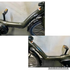 1年保証 送料無料　ヤマハ　パスキッス　20インチ　カーキ　電動アシスト自転車　　g610の画像