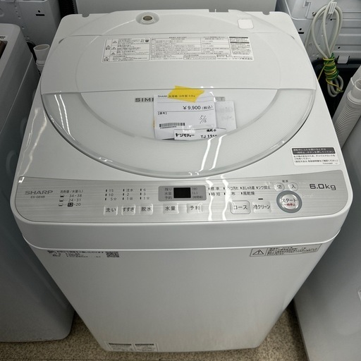 SHARP 洗濯機 18年製 6.0kg TJ12195
