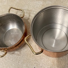 銅製鍋セットの画像