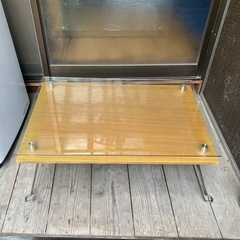 （54）おしゃれ　折りたたみガラステーブル