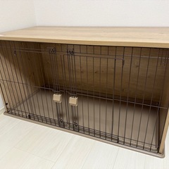 犬用 ケージ ペットケージ サークル 木目調
 
