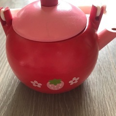 おままごと　ティーカップ＆ソーサー　木製＆ブリキの画像