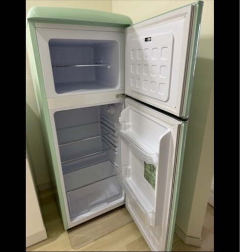 美品 レトロ冷蔵庫 アイリスオーヤマ