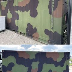 超希少！ 迷彩色　米軍本物 　20フィートコンテナ　シェルター！ 秘密基地！！の画像