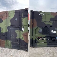 超希少！ 迷彩色　米軍本物 　20フィートコンテナ　シェルター！ 秘密基地！！の画像