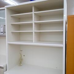 お値下げしました！★ジモティ割あり★ 松田家具 レンジボード ホワイト H205×D52×W100 クリーニング済み OJ9447の画像