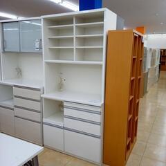 ★ジモティ割あり★ 松田家具 レンジボード ホワイト H205×...