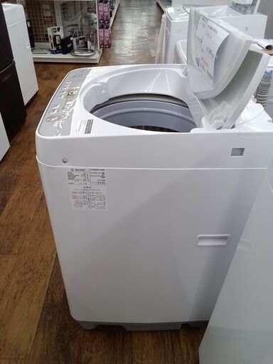9/8までの出品【中古品】SHARP洗濯機(ホワイト) ☆ジモティ割あり☆ SHARP 洗濯機 9kg 年式2022 動作確認