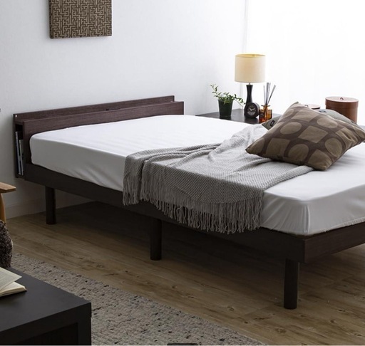 万代店 ベッド フレーム すのこベッド シングル ウォールナット TKSB-S