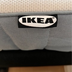 木製すのこベッド　黒　シングルベッド　IKEA  シングルマットレスセットの画像