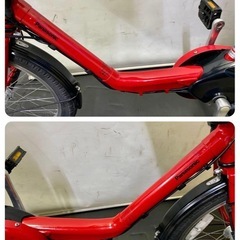 1年保証 送料無料　ギュットミニ　20インチ　子供乗せ　赤色　電動アシスト自転車　g525の画像