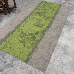 【15枚セット】カーペット　マット　緑　グリーン【50×50cm】