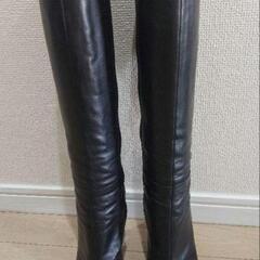ブラックブーツ 23.5cm