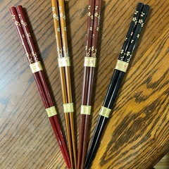 輪島塗の箸4膳