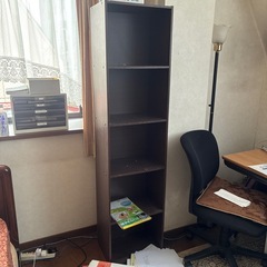 五段　カラーボックス　ブラウン　書棚