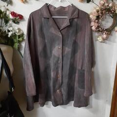 ミセス服③ハンドメイド 染物 ジャケットの画像