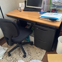 オフィス用デスク　チェア　ファイル棚セット