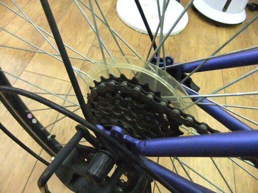 自転車 ロードバイク 28インチ 切替6段 ブルー ネイビー シティー