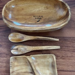 ナチュラルウッド　サラダボウル　オシャレな食器　　