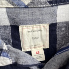 【GAP】ブルーチェックシャツ　xsの画像