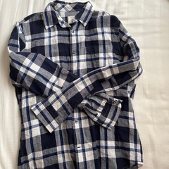 【GAP】ブルーチェックシャツ　xsの画像