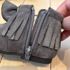 14cm 子ども ブーツ おしゃれ リボンの画像