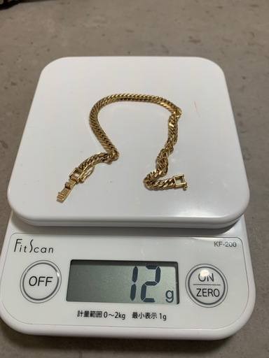 k18  喜平ブレスレット 6面ダブルカット12g