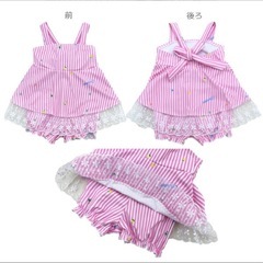 美品　水着　80 女の子　UVカット　ワンピース　