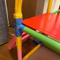 滑り台付きジャングルジムの画像