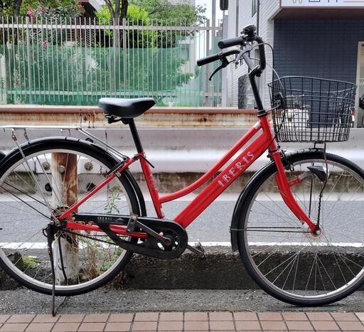 中古自転車】26インチ(赤)