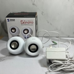 O 2505-718 SANWA マルチメディアスピーカー MM-SPSIWH ※パソコンで試聴確認済み 中古