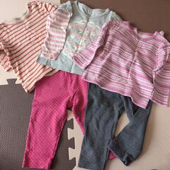80サイズ　女の子洋服セット　BRANSHES　無印　ユニクロなどの画像