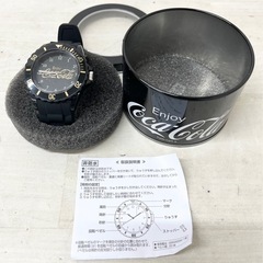 【中古品】コカコーラ シリコーンウォッチ メタリック 腕時計の画像