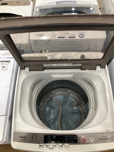 【半年間動作保証付き】AQUA 全自動洗濯機　AQWーGV700E 7.0kg2017年製　内部使用感有