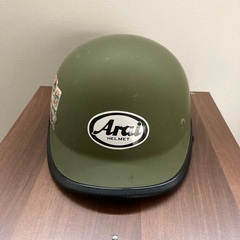ハーフヘルメット　 カーキ色　ダークグリーン