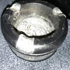 未使用　灰皿　タイ　ハンドメイド　Wood　木製　卓上　丸型13cm 高さ５㎝　像 喫煙グッズ　Thailand　アッシュトレイ　お土産　スーベニアの画像