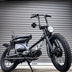 ホンダ スーパーカブ 50cc マットブラック チョッパー 福岡 全国発送の画像