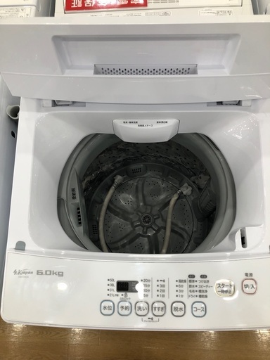 【半年間動作保証付き】　KJapan 全自動洗濯機　SWーM60A 6.0kg 2018年製　50L 程度B （軽度の使用感）