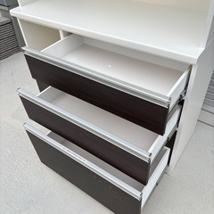 【9月2日で掲載取消セール】松田家具 キッチンボード 食器棚 キッチン家具 ブラウンの画像
