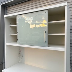 【9月2日で掲載取消セール】松田家具 キッチンボード 食器棚 キッチン家具 ブラウンの画像