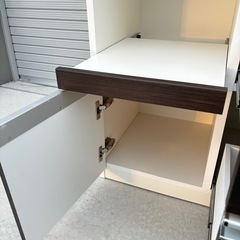 【9月2日で掲載取消セール】松田家具 キッチンボード 食器棚 キッチン家具 ブラウンの画像